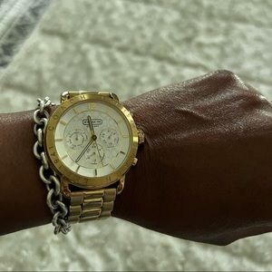 COACH_Women’s Oversized Stainless Steel Gold-tone Watch